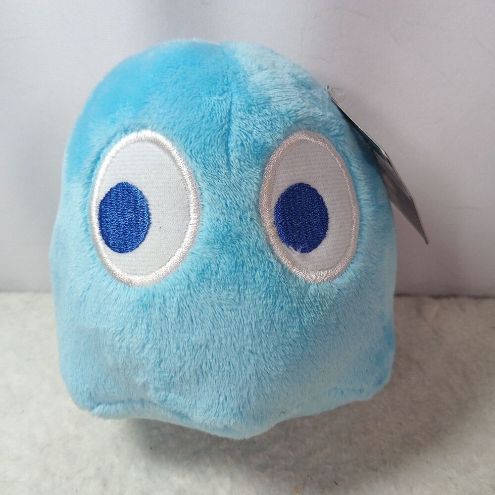 Pac-Man Blue Ghost Plush Toy 6" Bandai Namco Arcade Game Character NWT Toy Facto